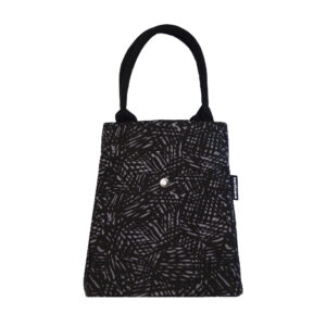 Draw String Lunch Bags-STROKS BLACK