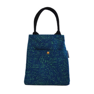 Draw String Lunch Bags-STROKS BLUE